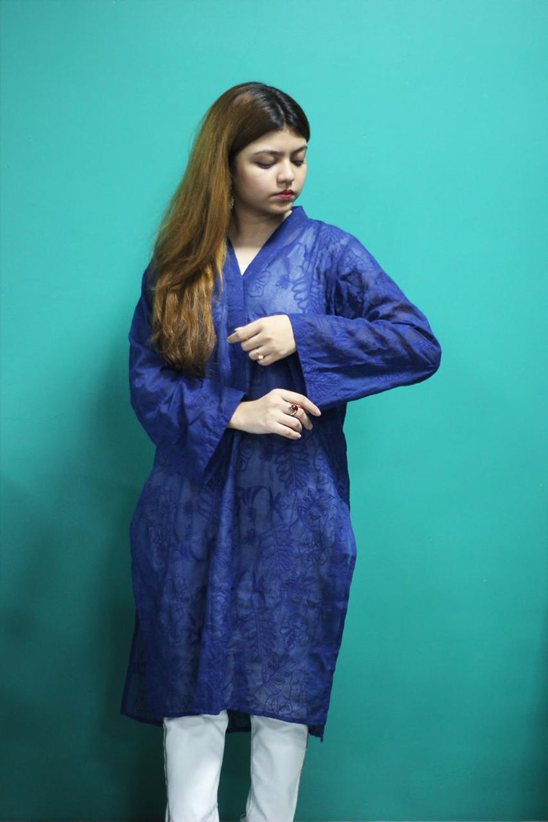 blue kurti