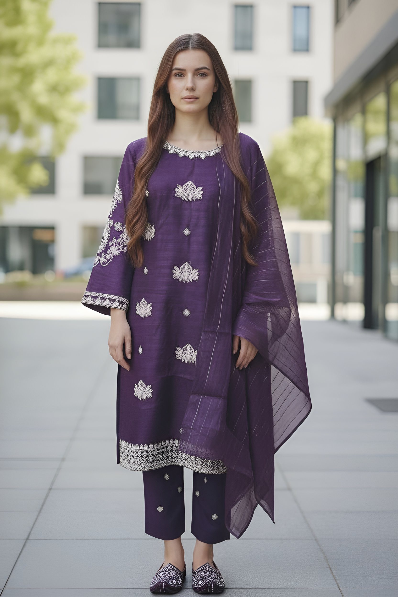 Dastoor Article-6: Embroidery 3 Piece Premium Suit