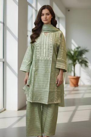 Dastoor Article -7: Embroidered 3 Piece Suit